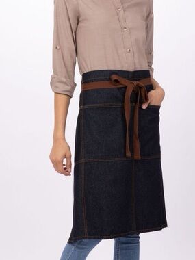 Chef Works Memphis Bistro Apron Indigo Blue